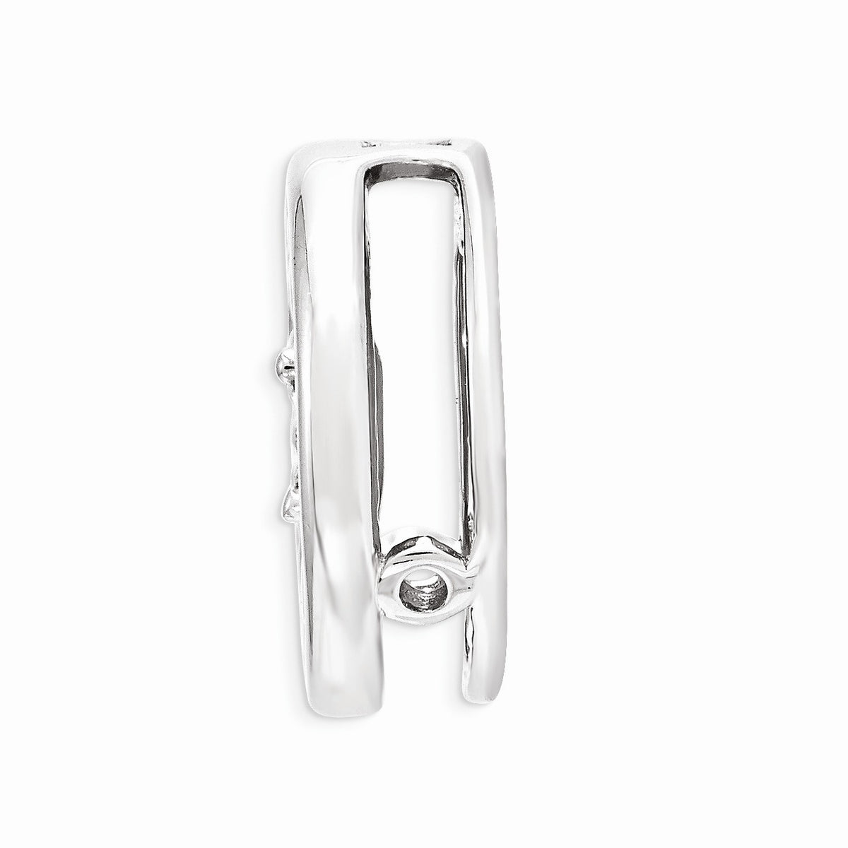 Alternate view of the DC Sterling Silver Stackable Expressions Small Flower Slide, 12mm by The Black Bow Jewelry Co.