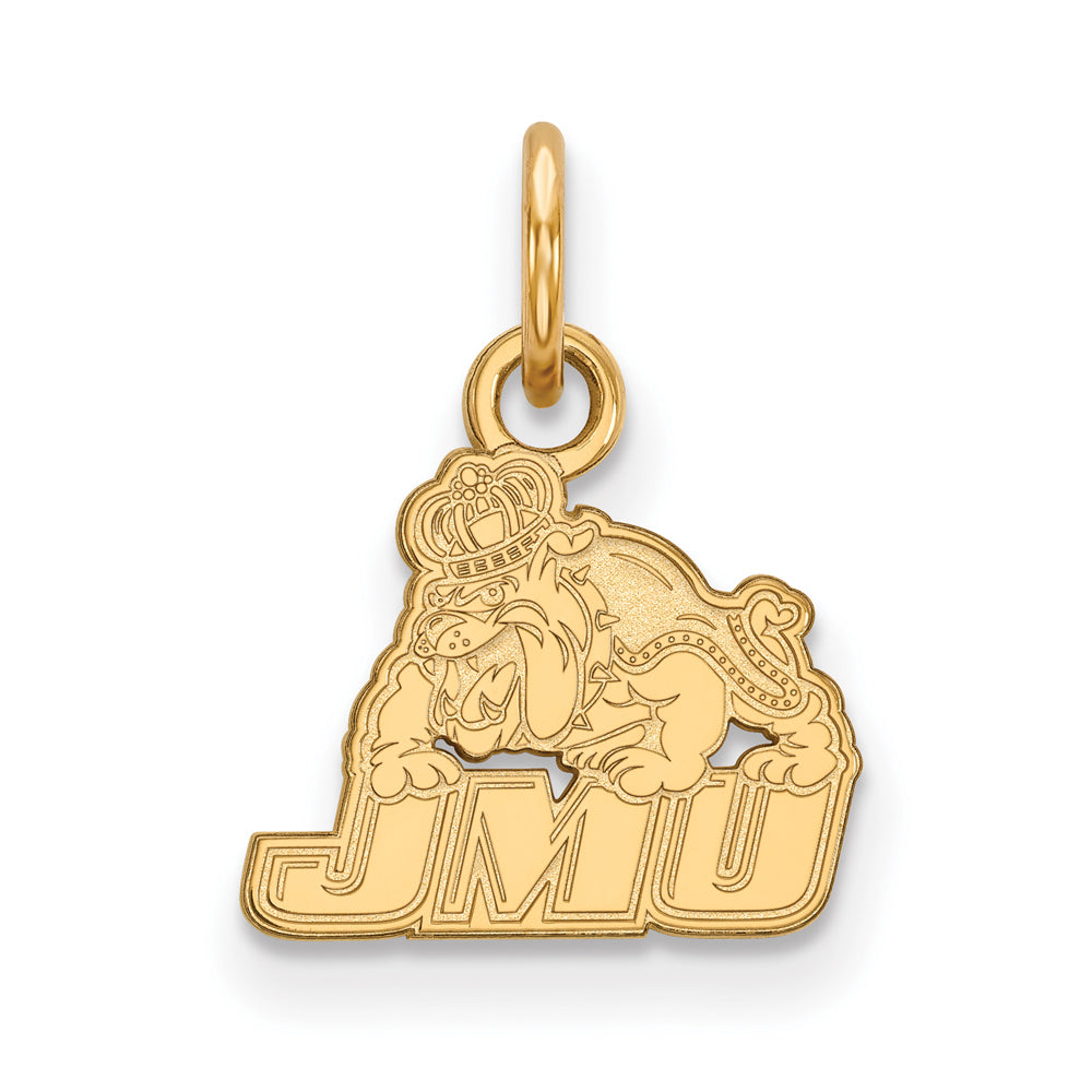 10k Yellow Gold James Madison U XS (Tiny) Charm or Pendant, Item P14074 by The Black Bow Jewelry Co.