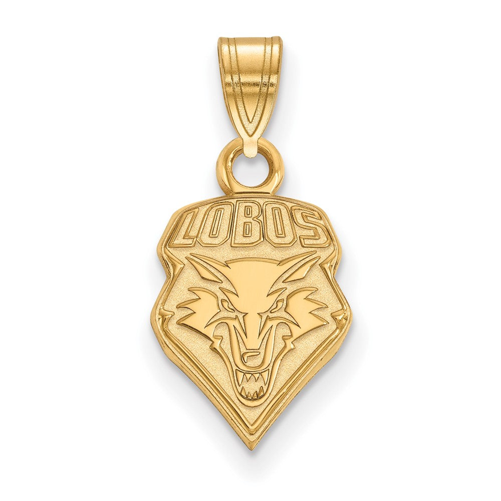 10k Yellow Gold U. of New Mexico Small Logo Pendant, Item P14102 by The Black Bow Jewelry Co.