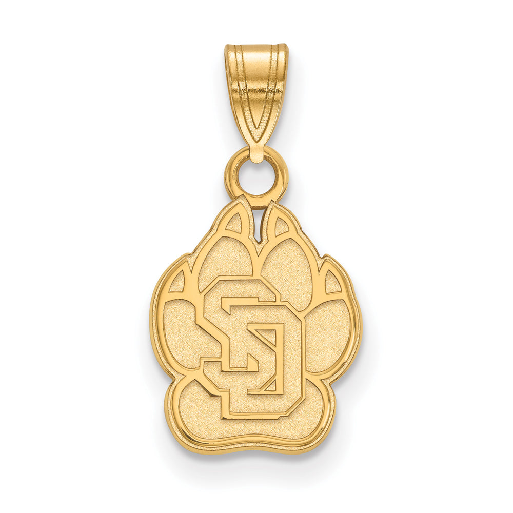 10k Yellow Gold South Dakota Small Logo Pendant, Item P14111 by The Black Bow Jewelry Co.