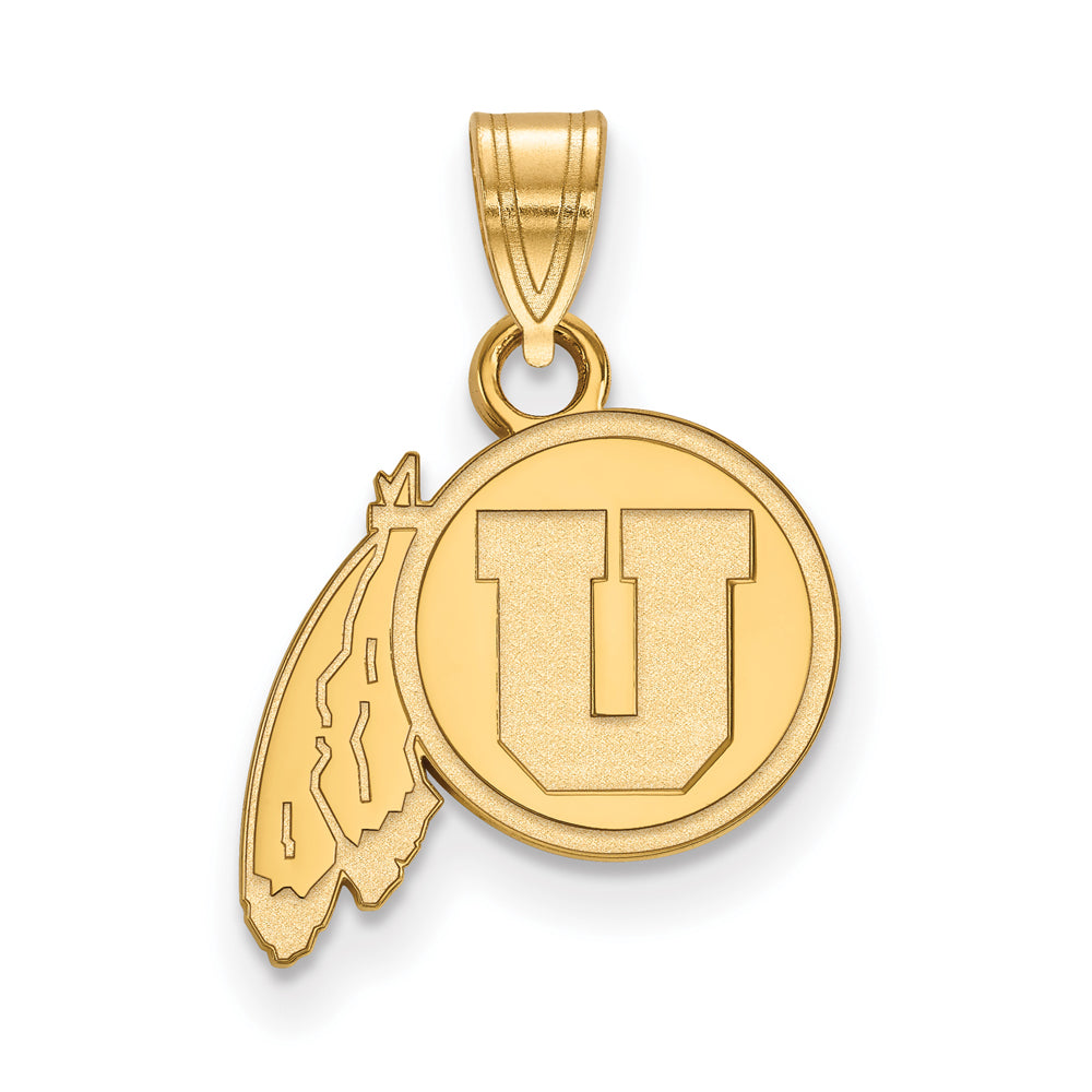 10k Yellow Gold U. of Utah Small Pendant, Item P14118 by The Black Bow Jewelry Co.