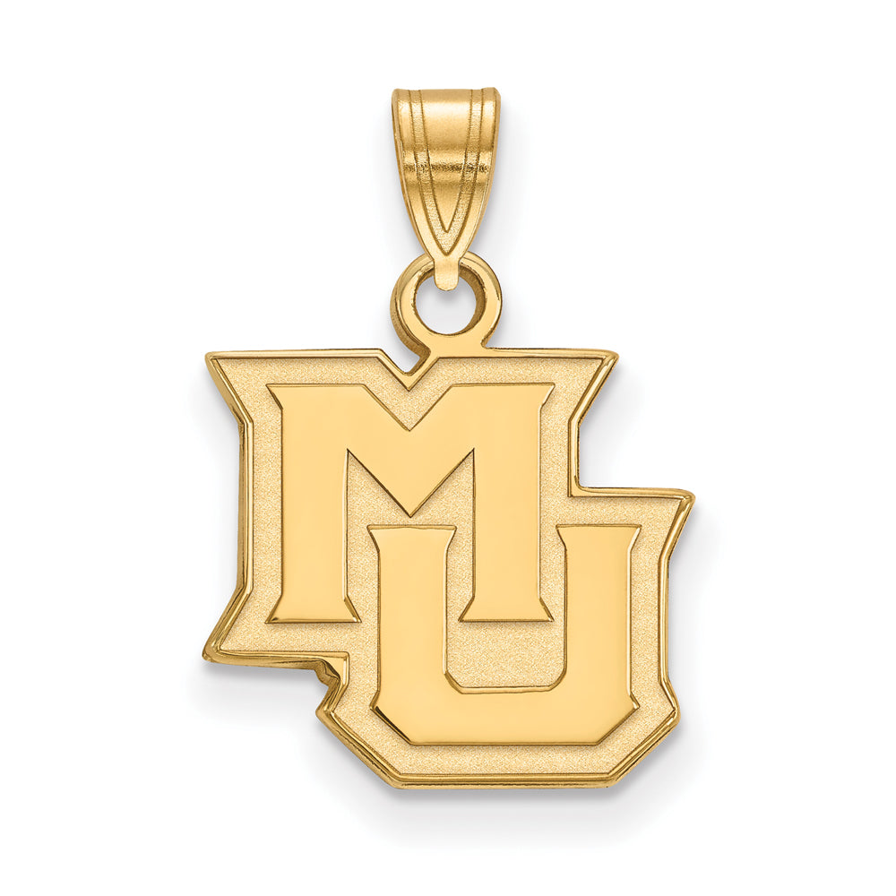 10k Yellow Gold Marquette U Small &#39;MU&#39; Pendant, Item P14269 by The Black Bow Jewelry Co.