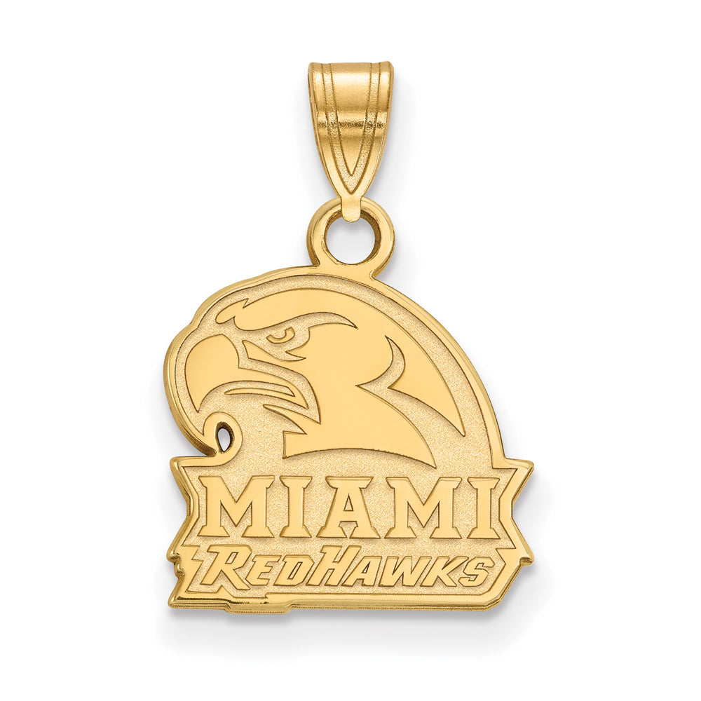 10k Yellow Gold Miami U Small Logo Pendant, Item P14293 by The Black Bow Jewelry Co.