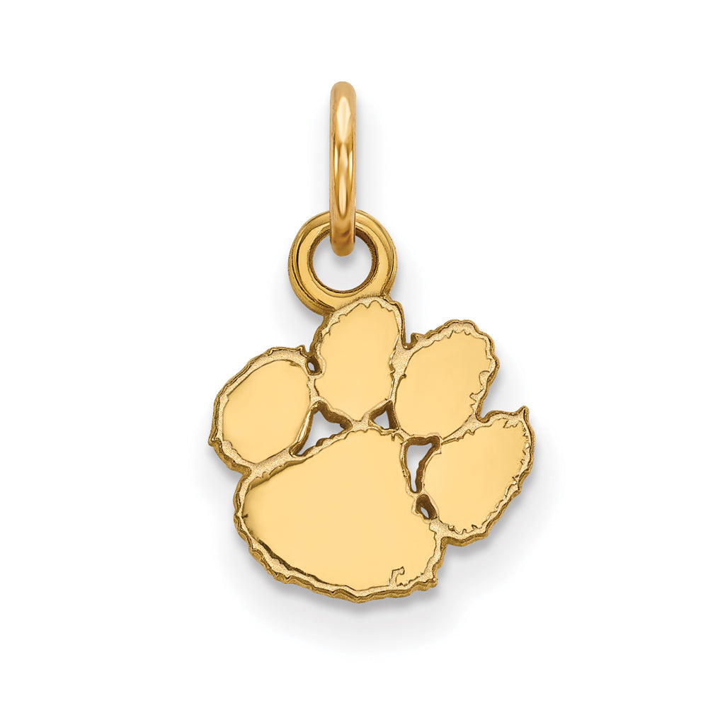 14k Yellow Gold Clemson U XS (Tiny) Charm or Pendant, Item P14485 by The Black Bow Jewelry Co.