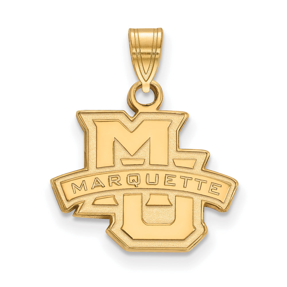 14k Yellow Gold Marquette U Small Logo Pendant, Item P14568 by The Black Bow Jewelry Co.