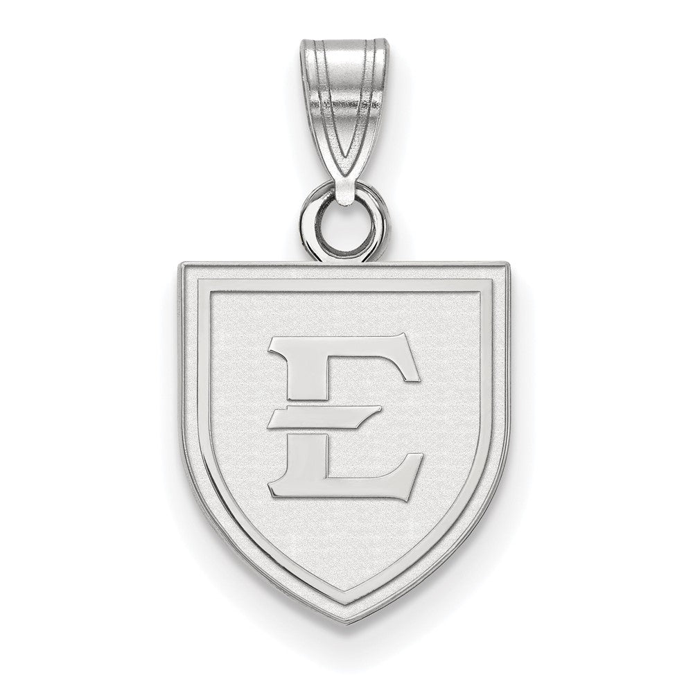 Sterling Silver East Tennessee State Small Pendant, Item P14946 by The Black Bow Jewelry Co.