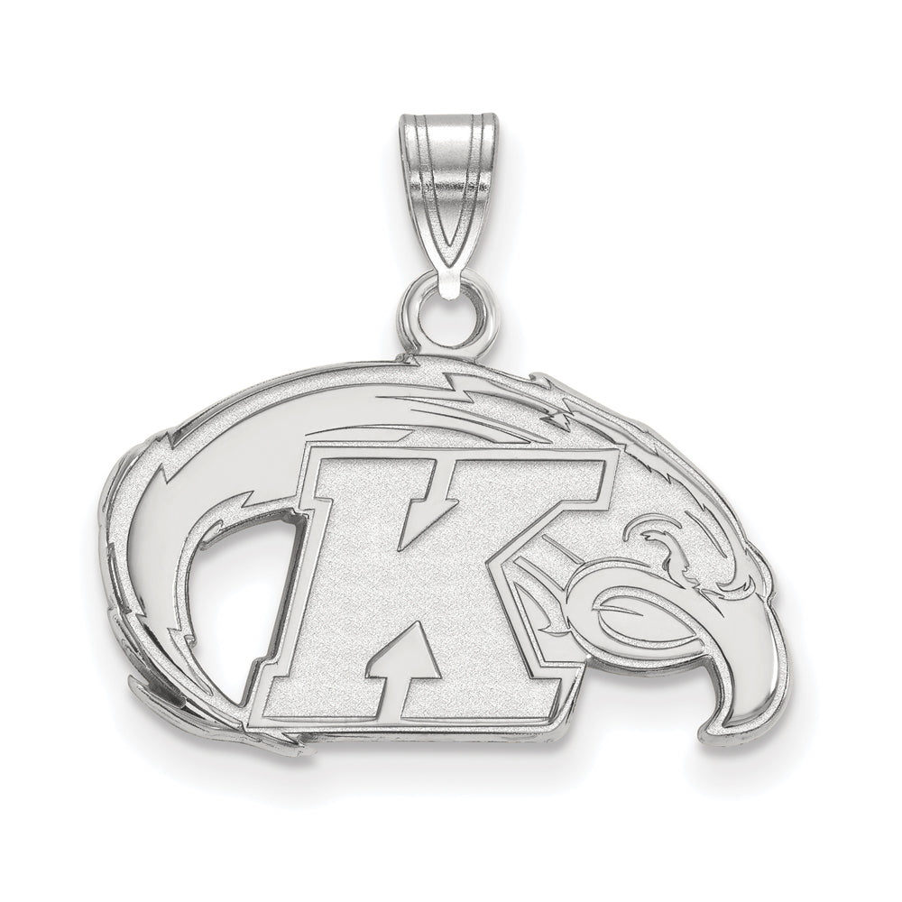 Sterling Silver Kent State Small Logo Pendant, Item P14952 by The Black Bow Jewelry Co.