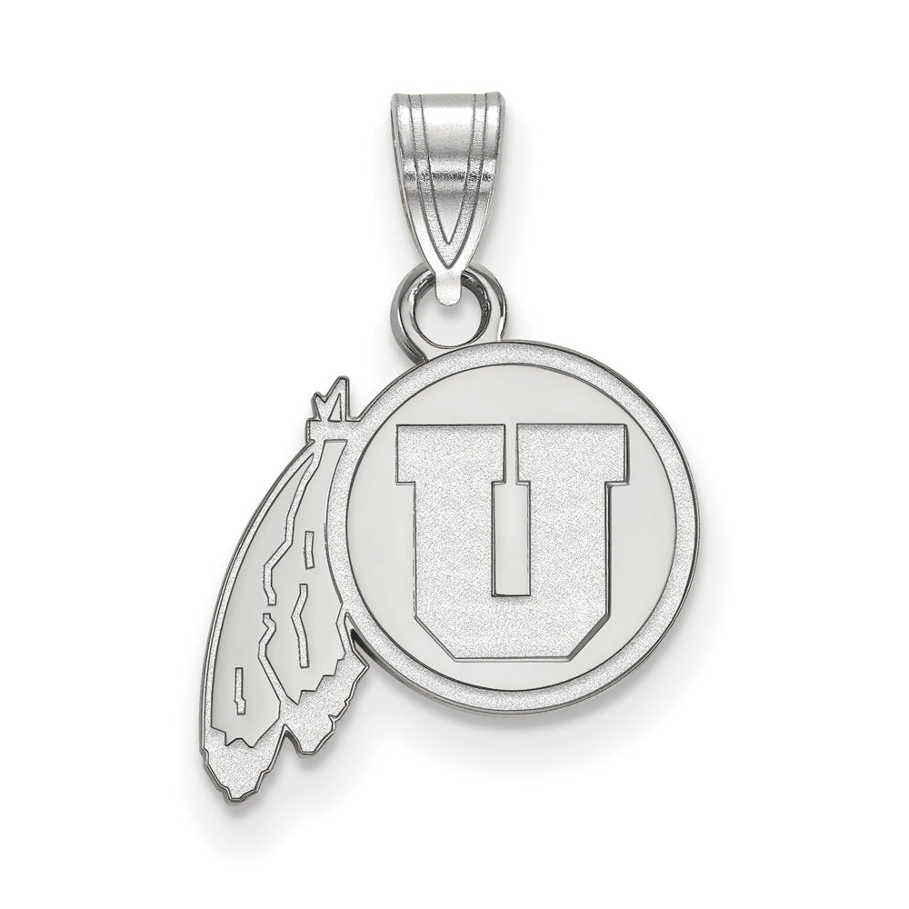 Sterling Silver U. of Utah Small Pendant, Item P14993 by The Black Bow Jewelry Co.