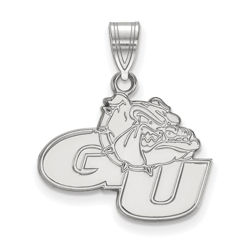 Sterling Silver Gonzaga U Medium Pendant, Item P15019 by The Black Bow Jewelry Co.