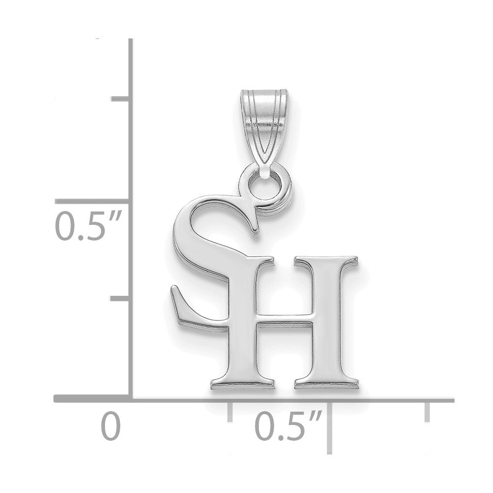 Alternate view of the Sterling Silver Sam Houston State Small Pendant by The Black Bow Jewelry Co.