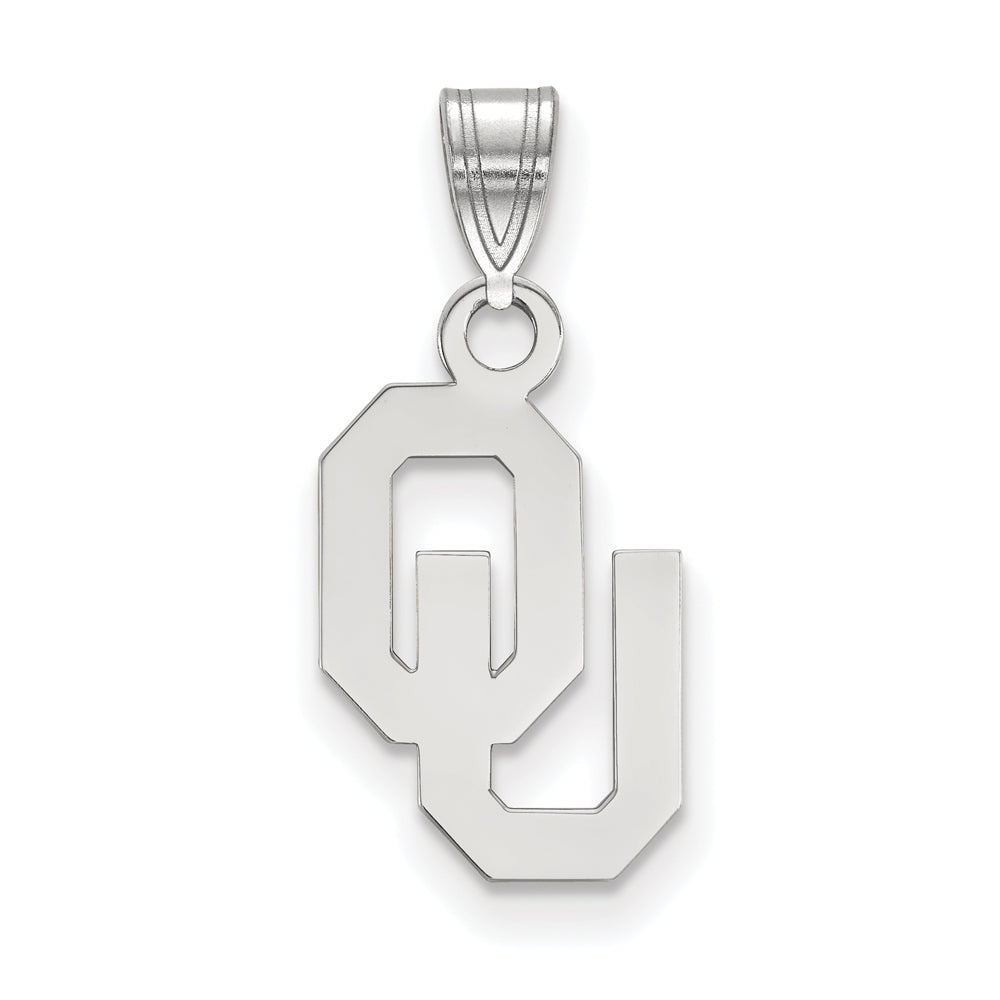 Sterling Silver U. of Oklahoma Small Pendant, Item P15047 by The Black Bow Jewelry Co.