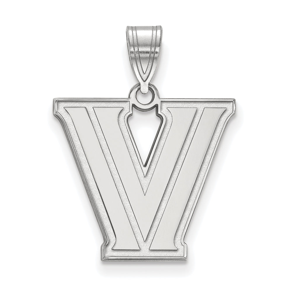 Sterling Silver Villanova U. Medium Logo Pendant, Item P15057 by The Black Bow Jewelry Co.