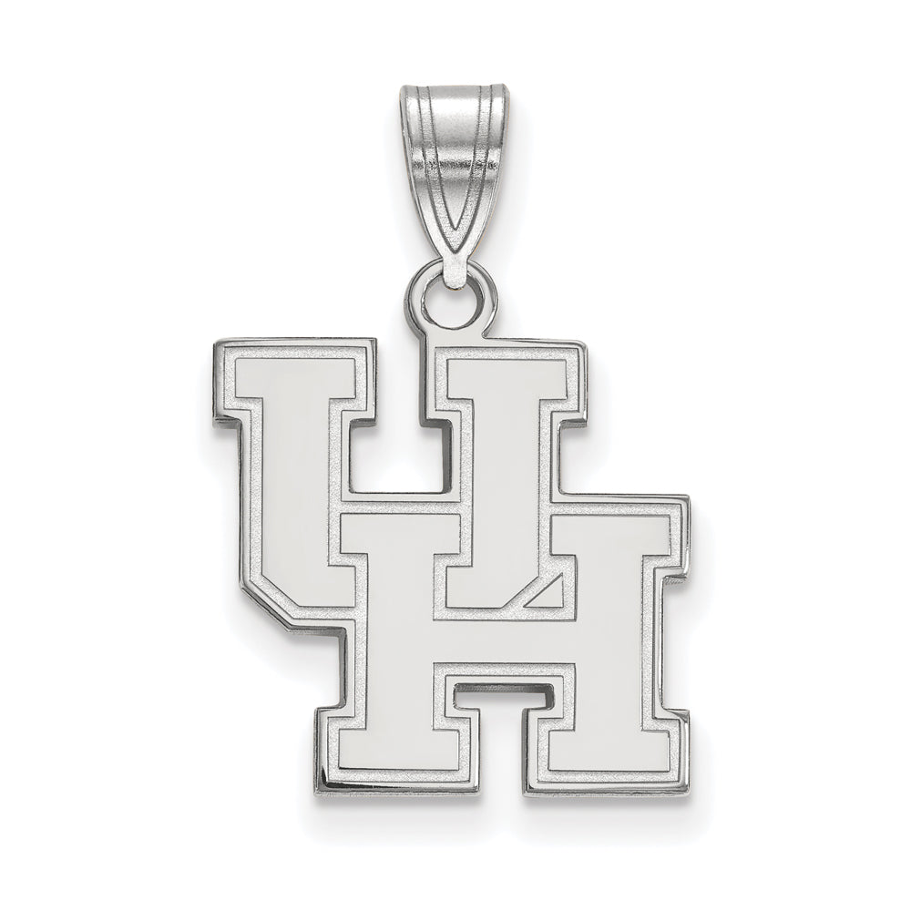 Sterling Silver U. of Houston Medium &#39;UH&#39; Pendant, Item P15093 by The Black Bow Jewelry Co.