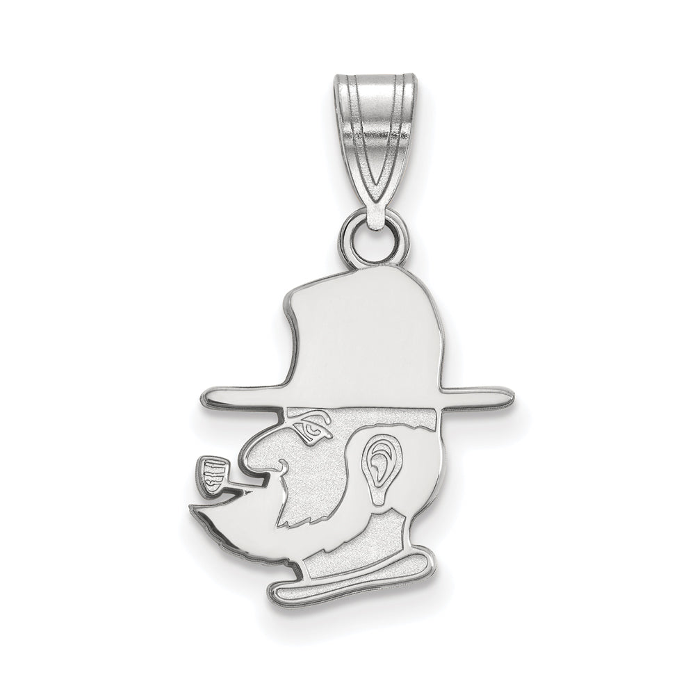 Sterling Silver Appalachian State Medium Pendant, Item P15208 by The Black Bow Jewelry Co.