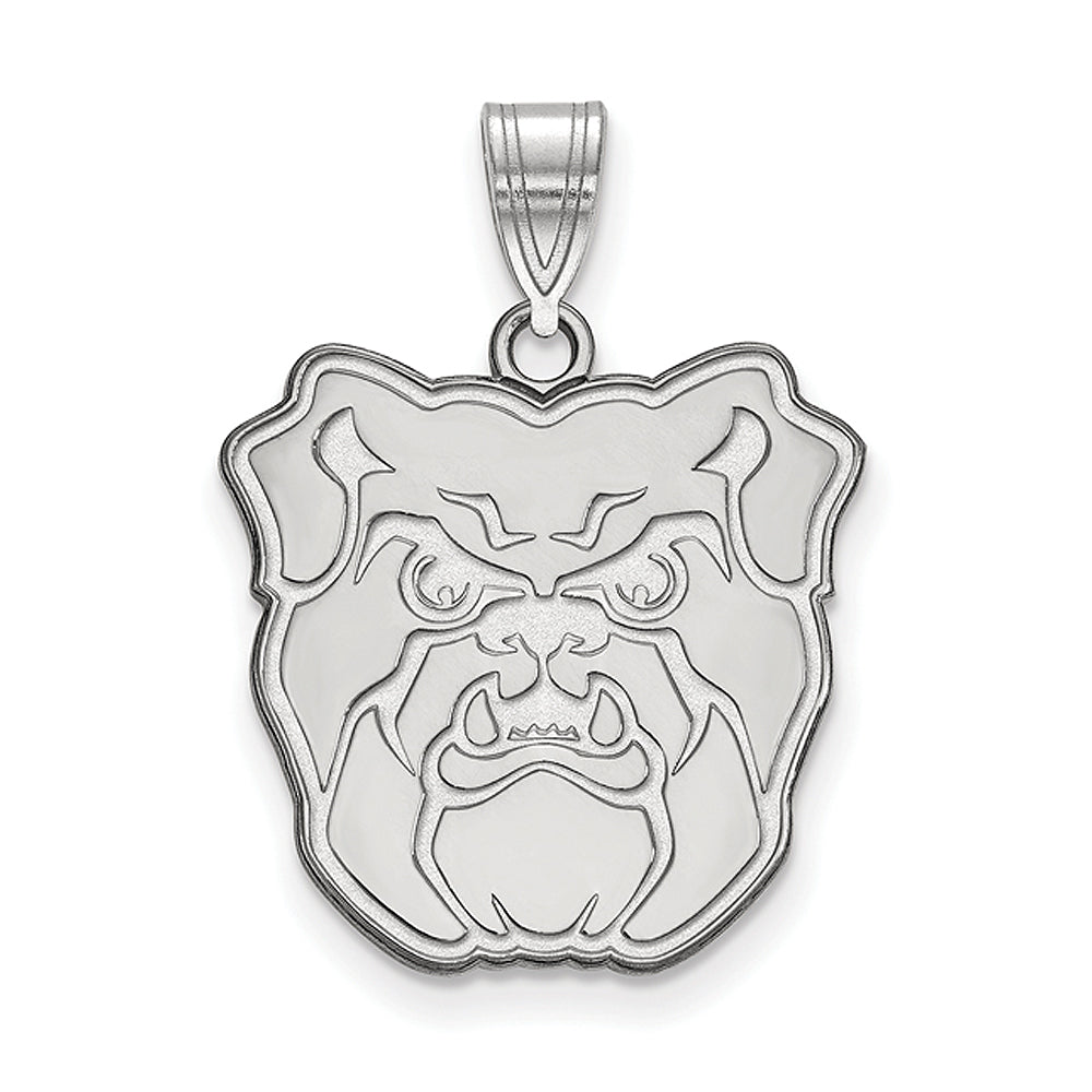 10k White Gold Butler U Large Mascot Pendant, Item P15658 by The Black Bow Jewelry Co.