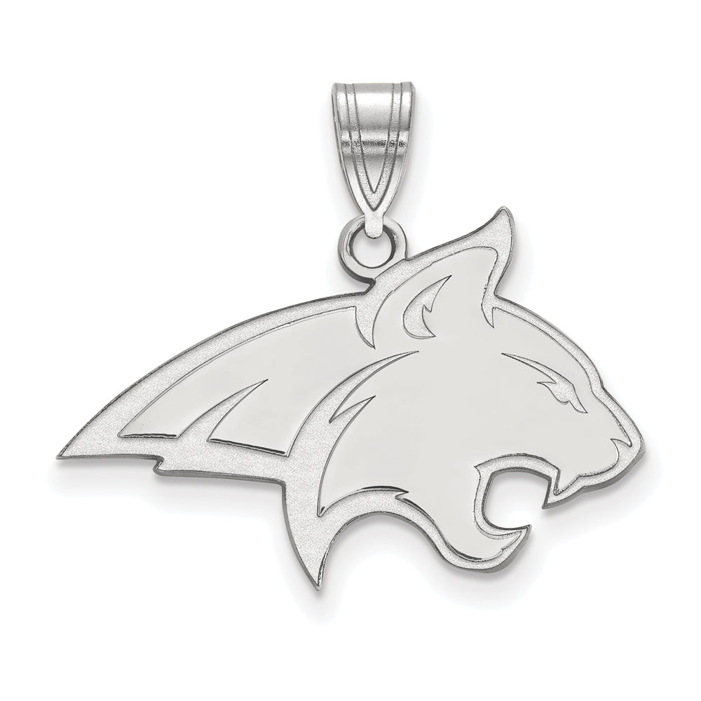 10k White Gold Montana State Large Mascot Pendant, Item P15756 by The Black Bow Jewelry Co.