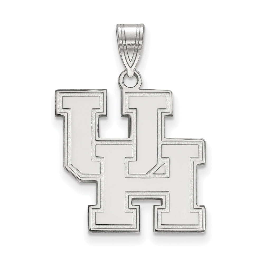 10k White Gold U. of Houston Large Pendant, Item P15788 by The Black Bow Jewelry Co.