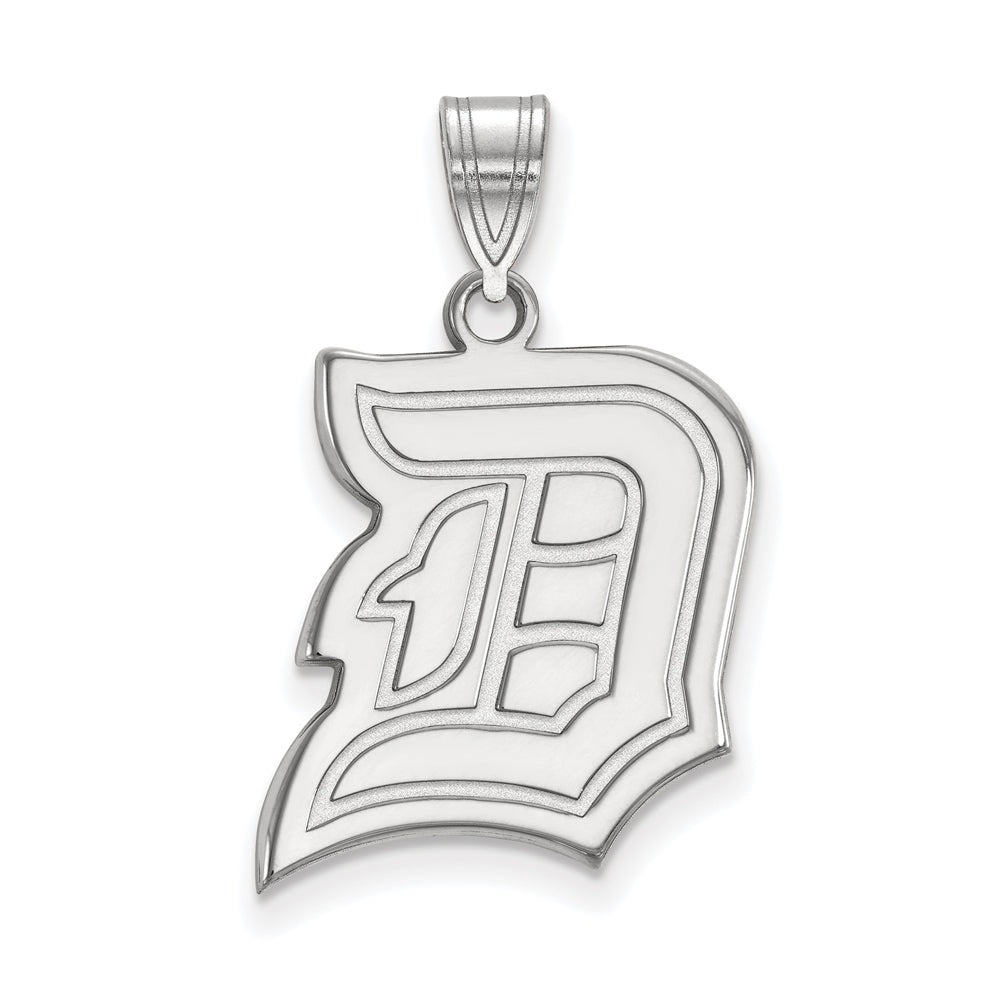 10k White Gold Duquesne U Large Pendant, Item P15831 by The Black Bow Jewelry Co.