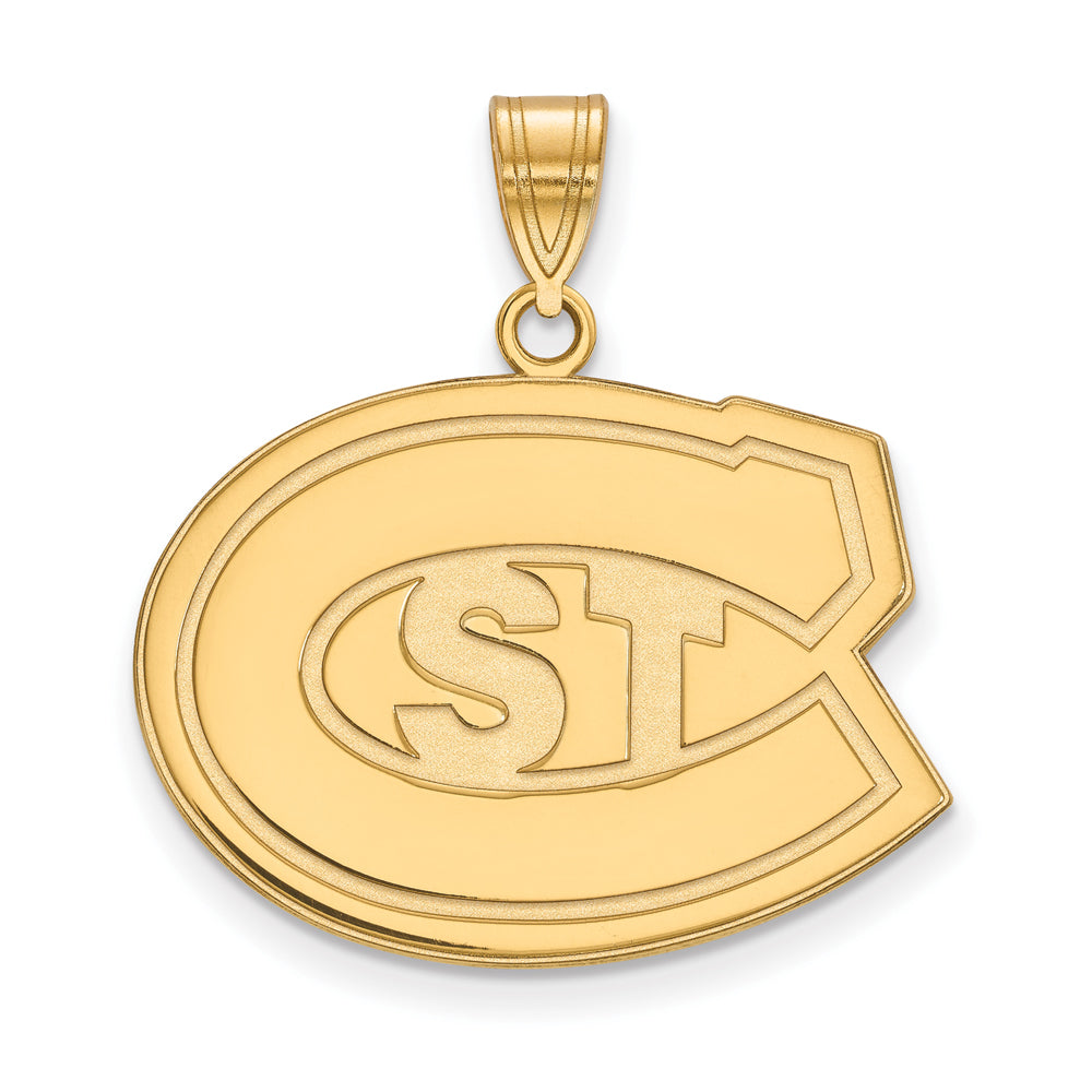 10k Yellow Gold St. Cloud State Large &#39;STC&#39; Pendant, Item P16134 by The Black Bow Jewelry Co.