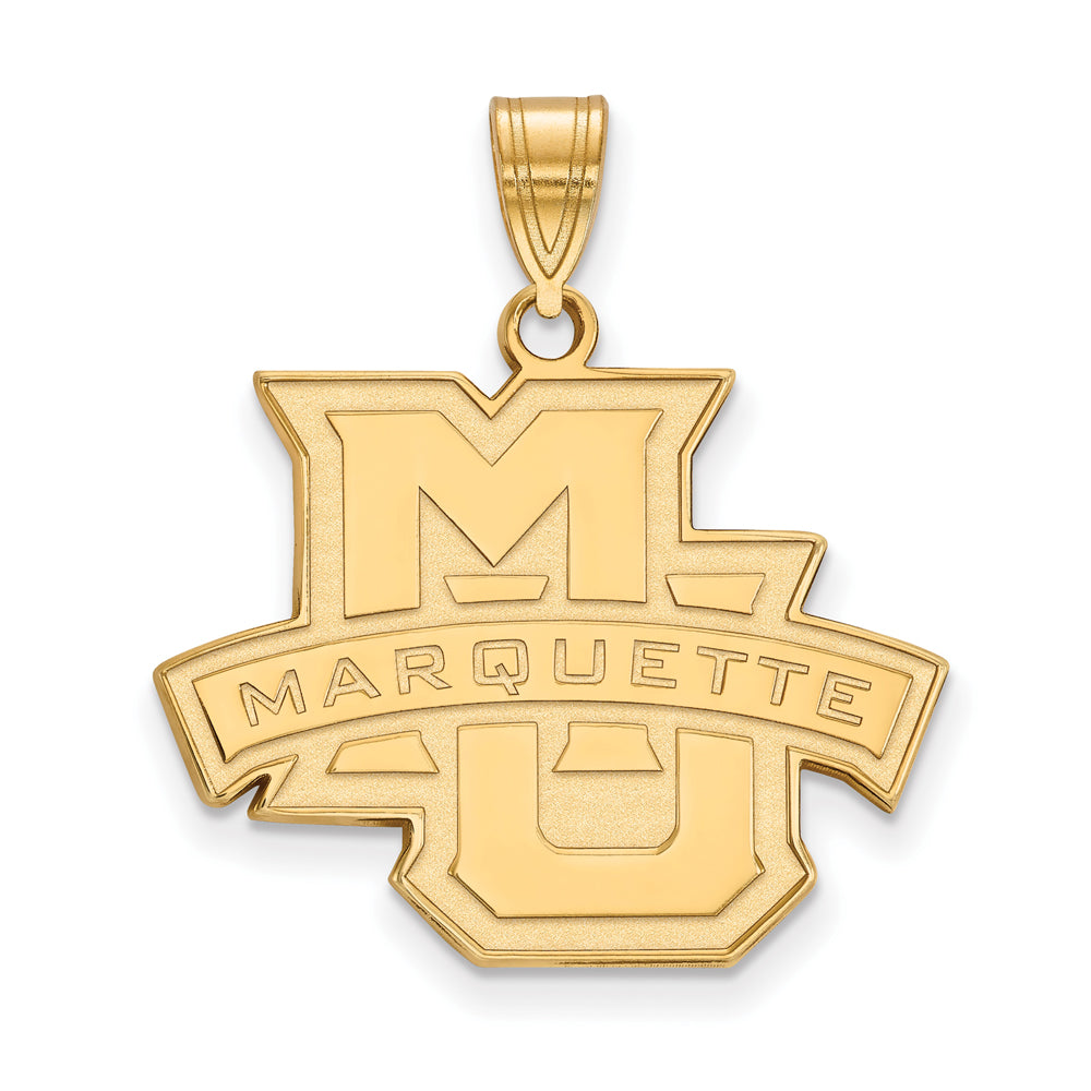 10k Yellow Gold Marquette U Large Logo Pendant, Item P16201 by The Black Bow Jewelry Co.