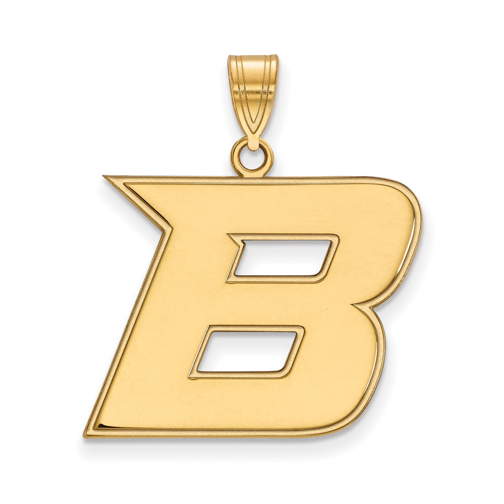 10k Yellow Gold Boise State Large Initial B Pendant, Item P16274 by The Black Bow Jewelry Co.
