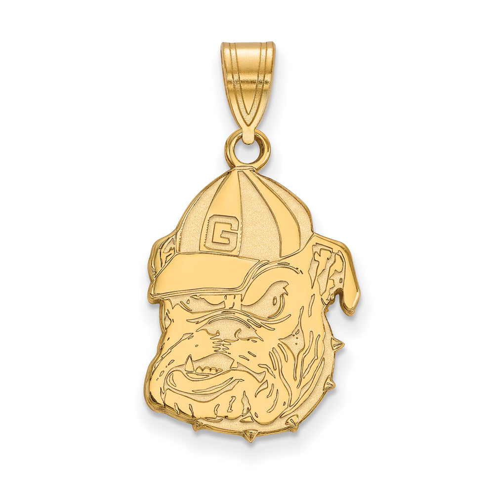 10k Yellow Gold U. of Georgia Large Mascot Pendant, Item P16485 by The Black Bow Jewelry Co.