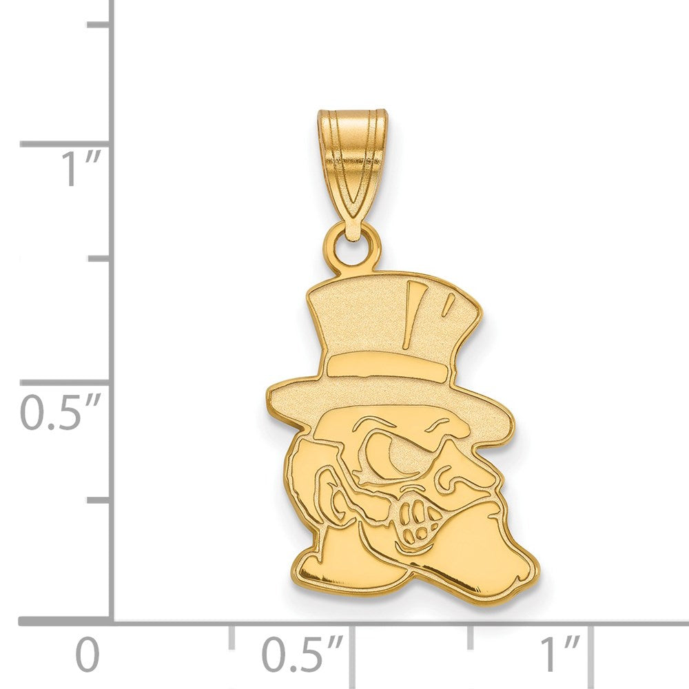 Alternate view of the 10k Yellow Gold Wake Forest U. Large Mascot Pendant by The Black Bow Jewelry Co.