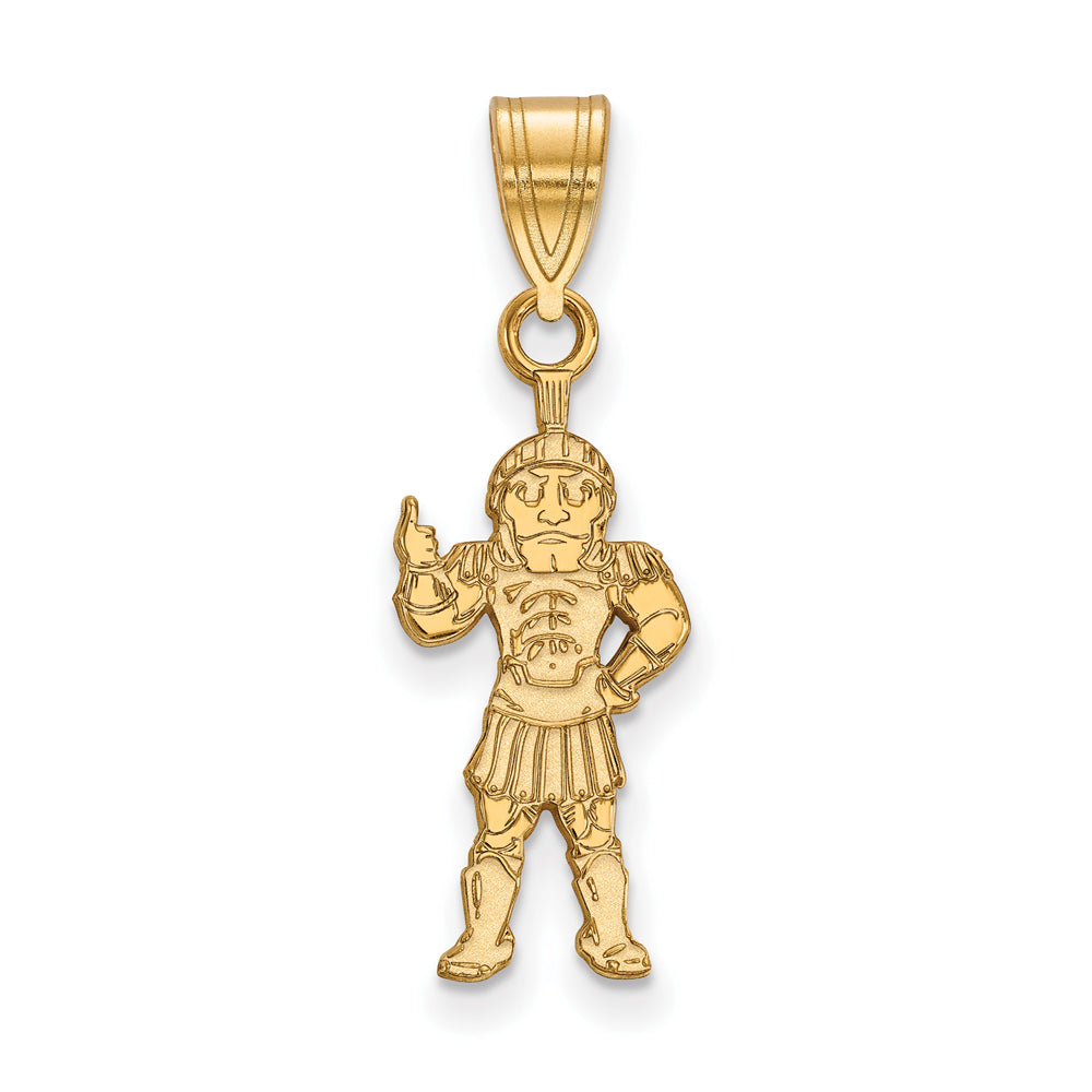 10k Yellow Gold Michigan State Large Spartans Pendant, Item P16528 by The Black Bow Jewelry Co.