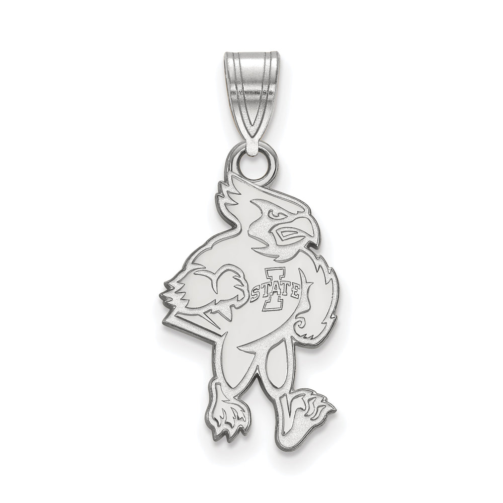 14k White Gold Iowa State Large Mascot Pendant, Item P16713 by The Black Bow Jewelry Co.