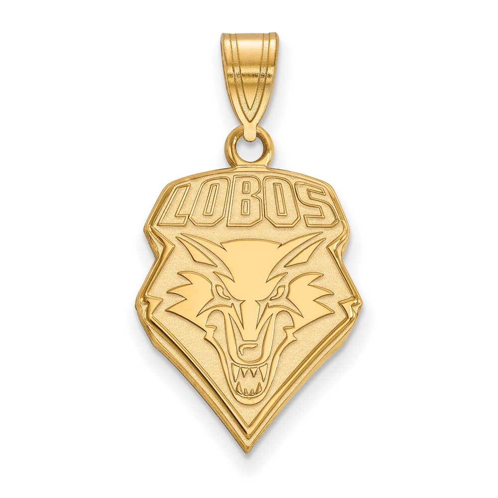 14k Yellow Gold U. of New Mexico Large Logo Pendant, Item P16945 by The Black Bow Jewelry Co.