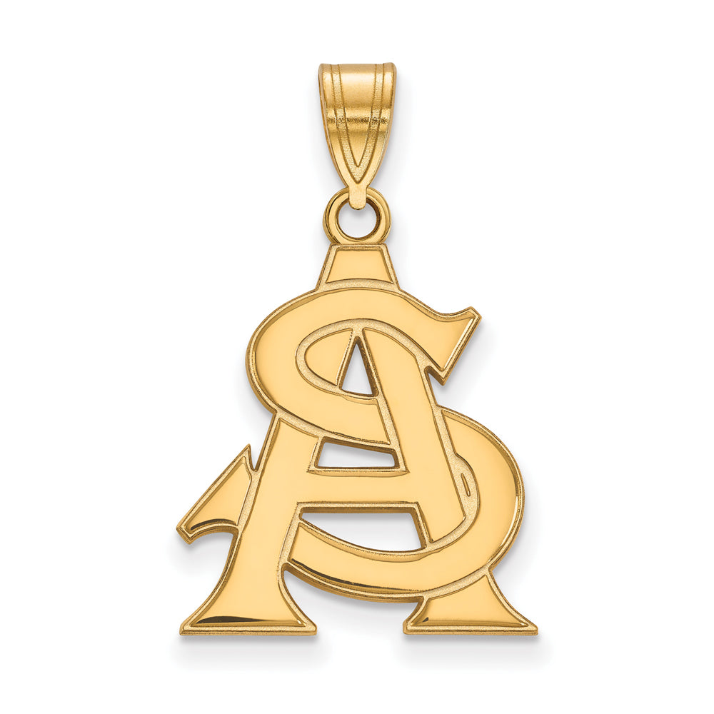 14k Yellow Gold Arizona State Large &#39;AS&#39; Pendant, Item P17186 by The Black Bow Jewelry Co.