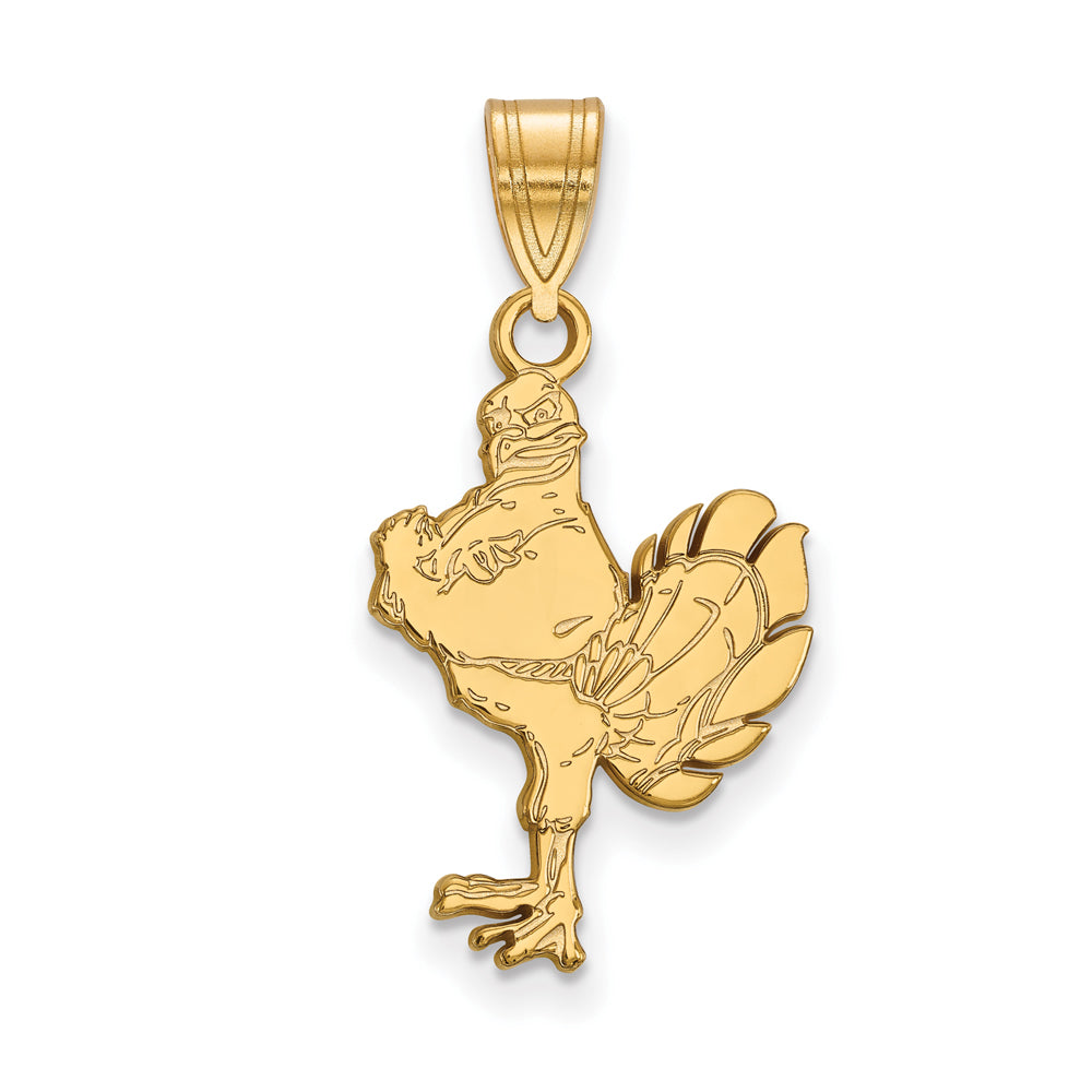 14k Yellow Gold Virginia Tech Large Mascot Logo Pendant, Item P17274 by The Black Bow Jewelry Co.