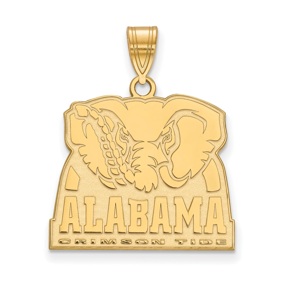 14k Yellow Gold U. of Alabama Large Logo Pendant, Item P17321 by The Black Bow Jewelry Co.