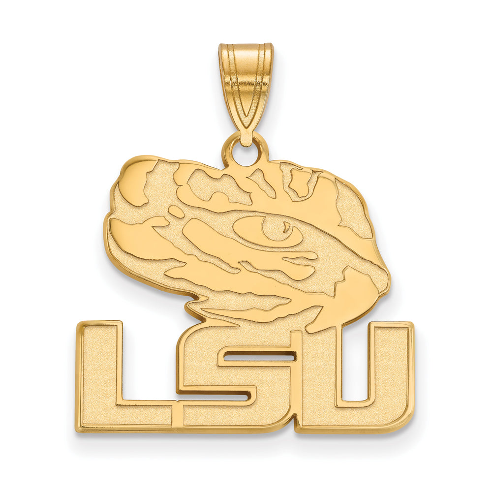 14k Yellow Gold Louisiana State Large &#39;LSU&#39; Mascot Pendant, Item P17352 by The Black Bow Jewelry Co.