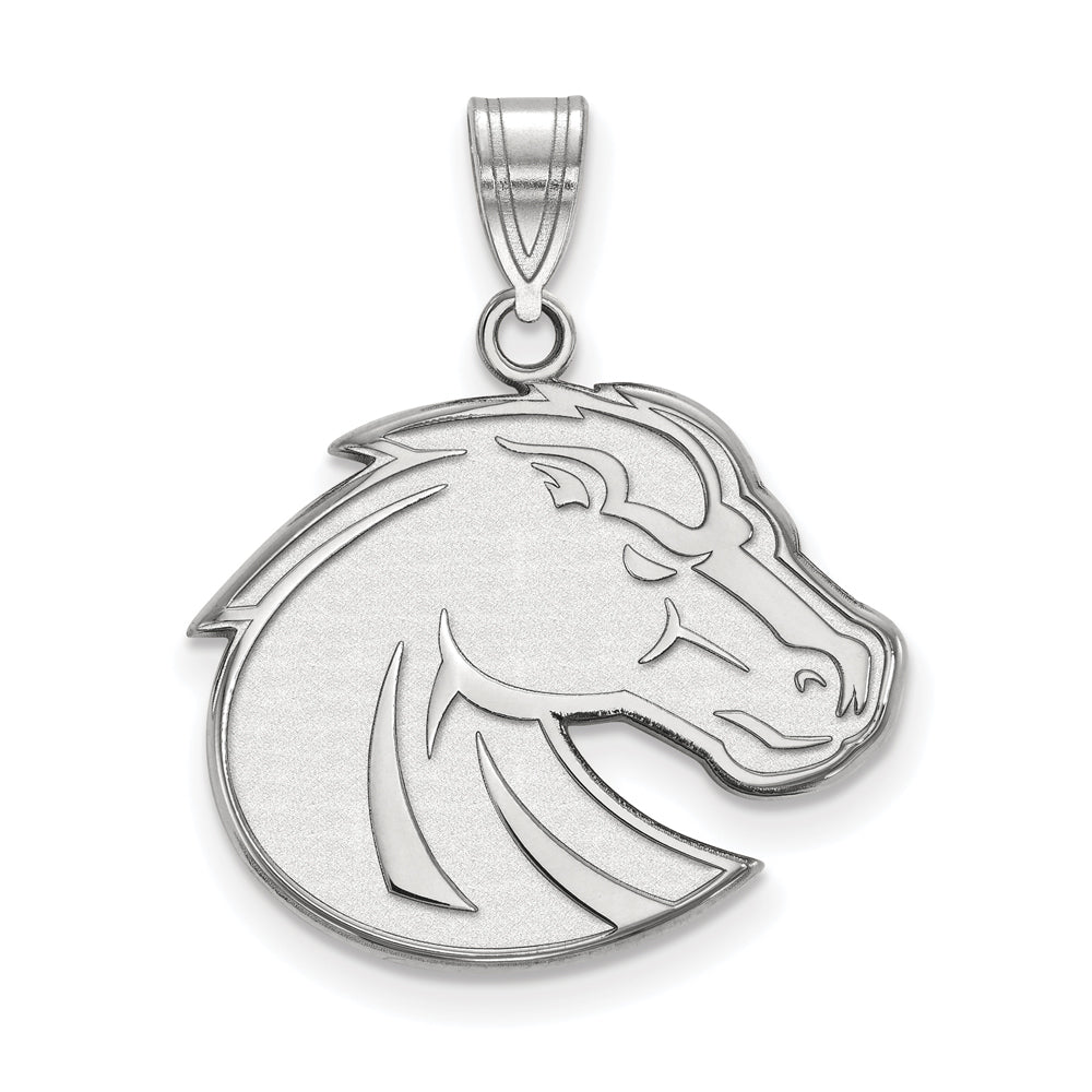 Sterling Silver Boise State Large Mascot Pendant, Item P17832 by The Black Bow Jewelry Co.
