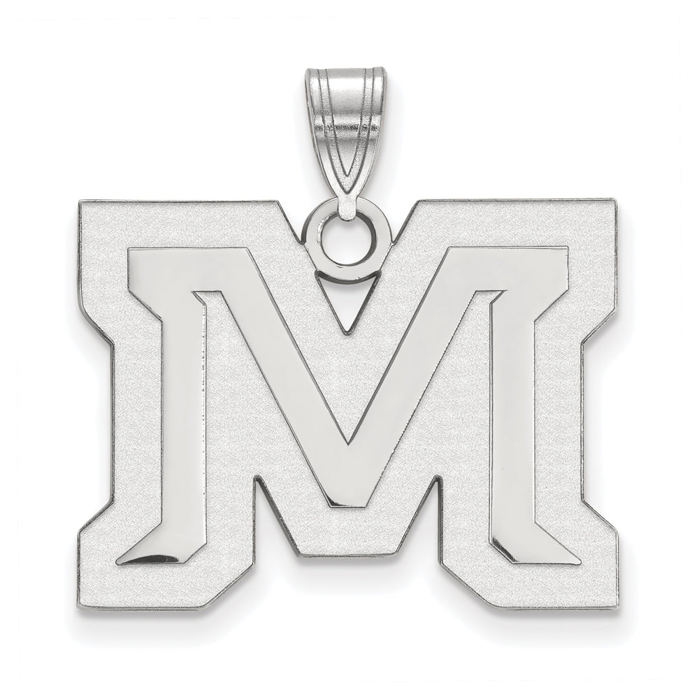 Sterling Silver Montana State Large &#39;M&#39; Pendant, Item P18107 by The Black Bow Jewelry Co.