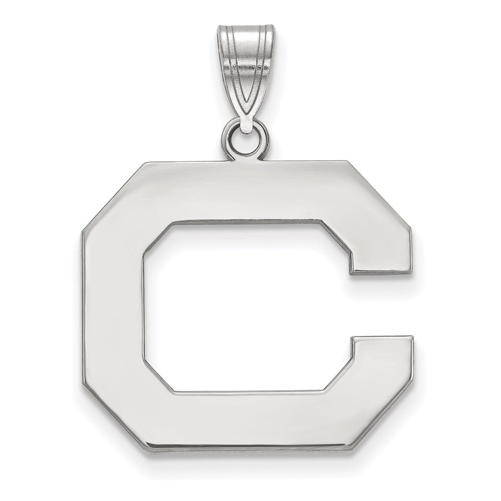 Sterling Silver California Berkeley Large Initial C Pendant, Item P18309 by The Black Bow Jewelry Co.