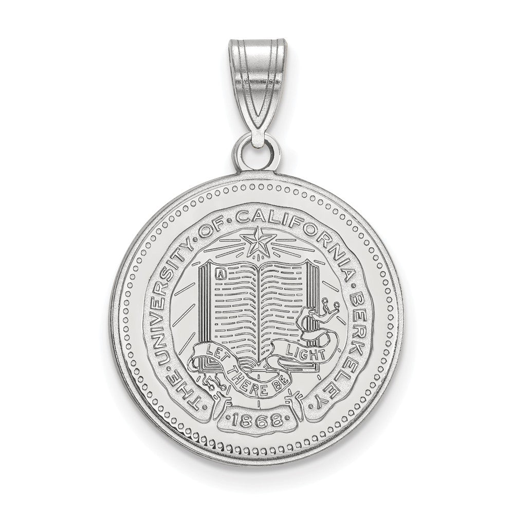 Sterling Silver California Berkeley Large Crest Pendant, Item P18320 by The Black Bow Jewelry Co.