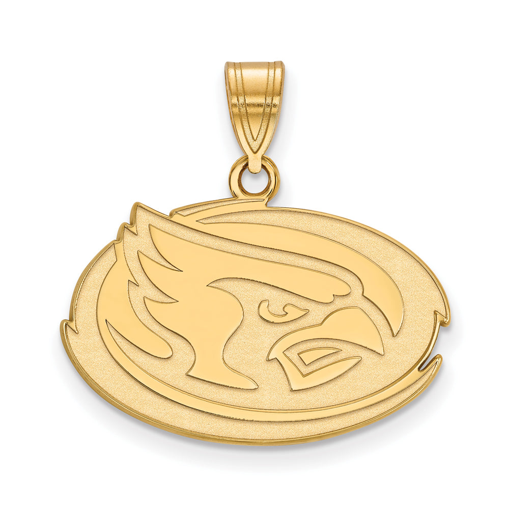 14k Gold Plated Silver Iowa State Medium Pendant, Item P19316 by The Black Bow Jewelry Co.