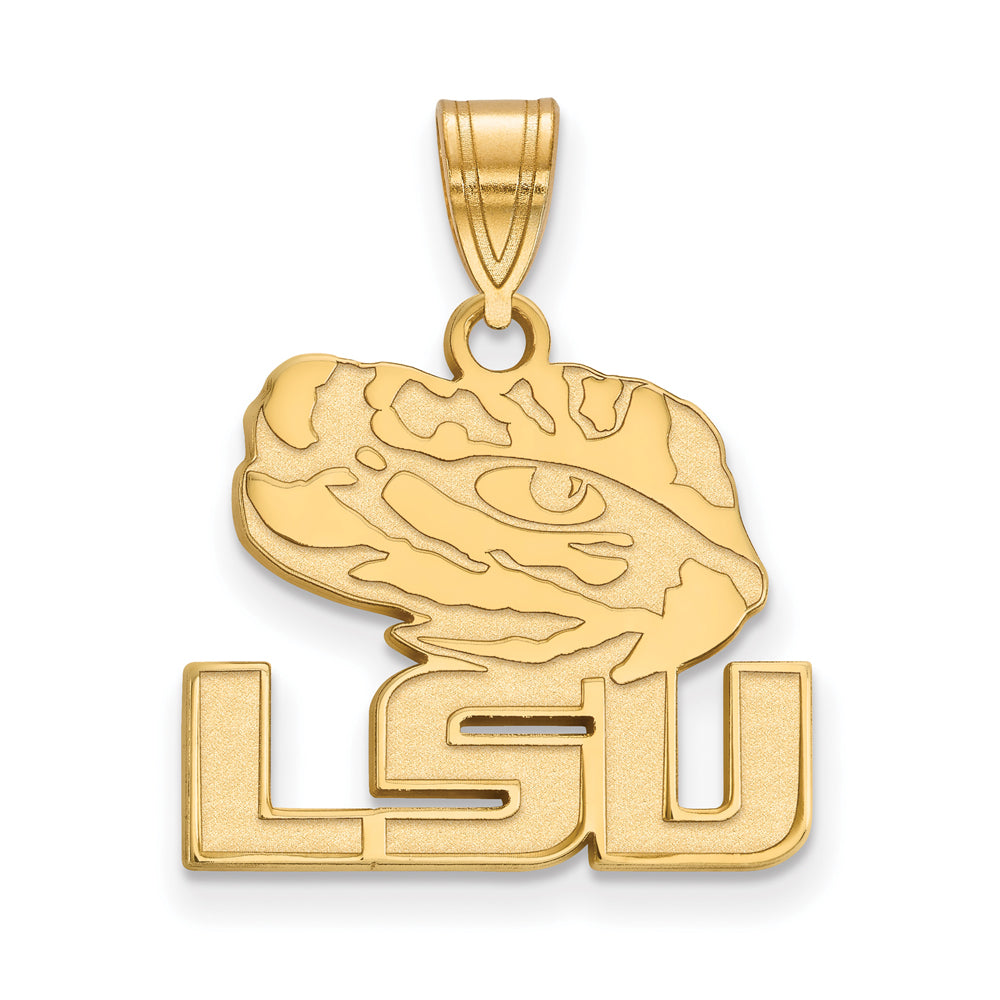 14k Gold Plated Silver Louisiana State Md &#39;LSU&#39; Mascot Pendant, Item P19390 by The Black Bow Jewelry Co.