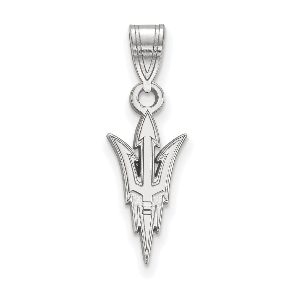 Sterling Silver Arizona State Medium Logo Pendant, Item P19408 by The Black Bow Jewelry Co.