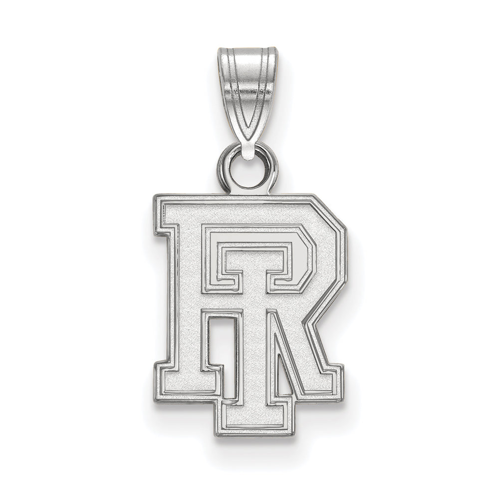 10k White Gold U. of Rhode Island Small Pendant, Item P19820 by The Black Bow Jewelry Co.