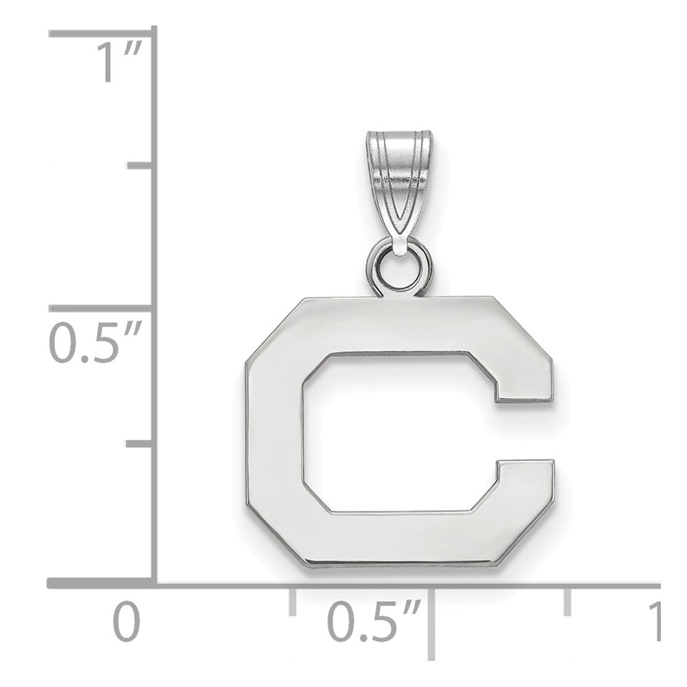 Alternate view of the 10k White Gold California Berkeley Small Initial C Pendant by The Black Bow Jewelry Co.