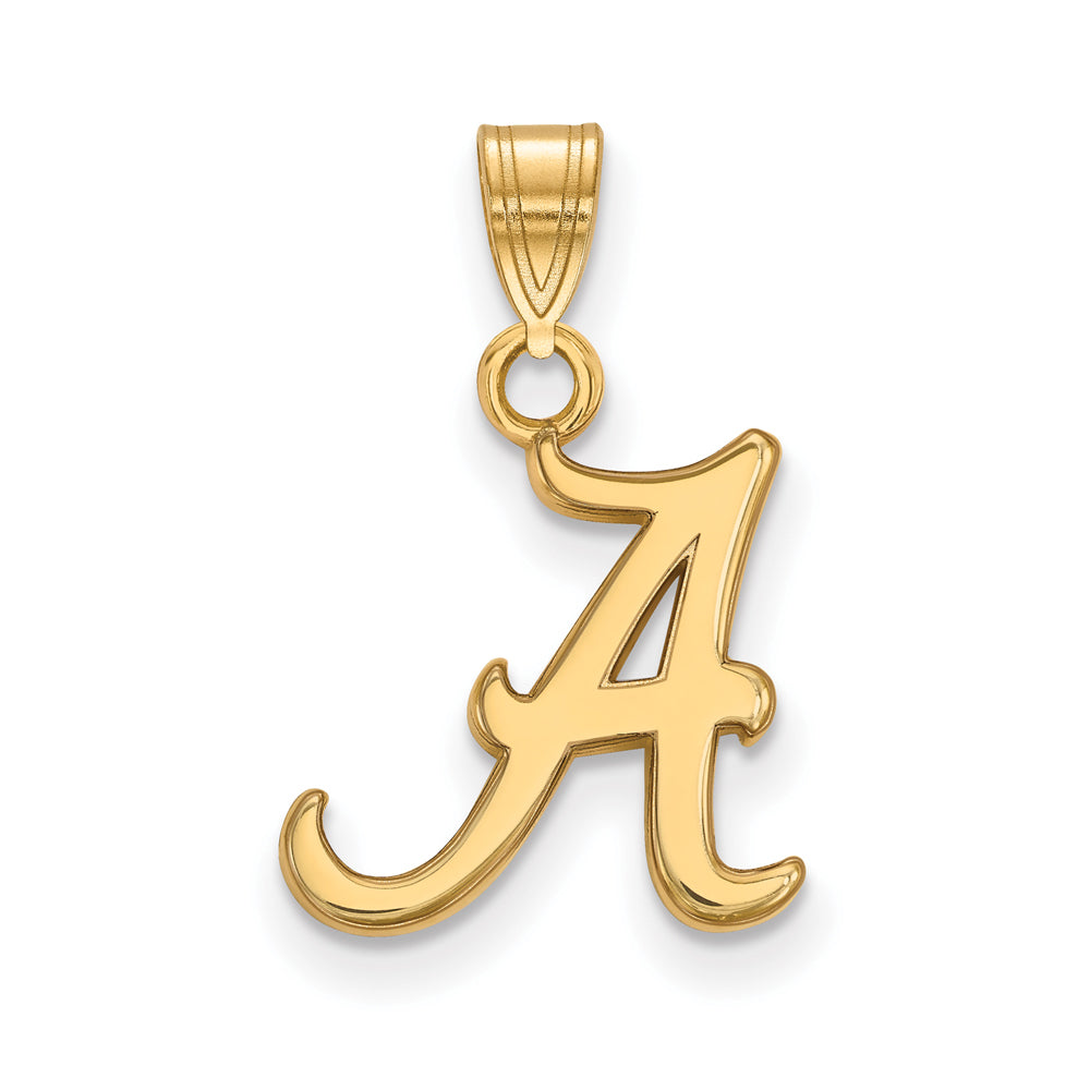 10k Yellow Gold U. of Alabama Small Initial A Pendant, Item P20097 by The Black Bow Jewelry Co.