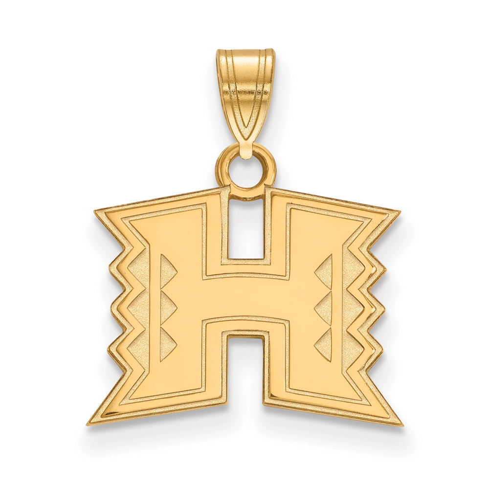 10k Yellow Gold The U. of Hawai&#39;i Small Pendant, Item P20105 by The Black Bow Jewelry Co.