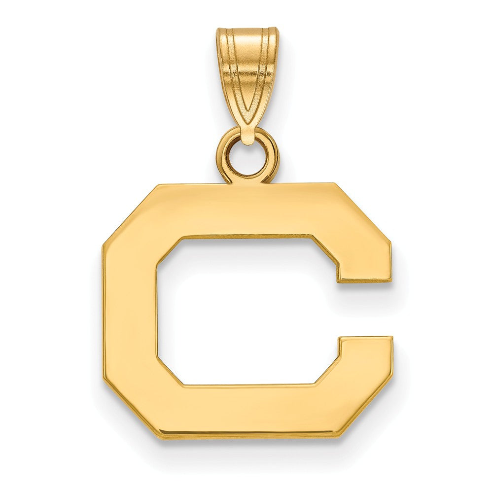 10k Yellow Gold California Berkeley Small Initial C Pendant, Item P20217 by The Black Bow Jewelry Co.