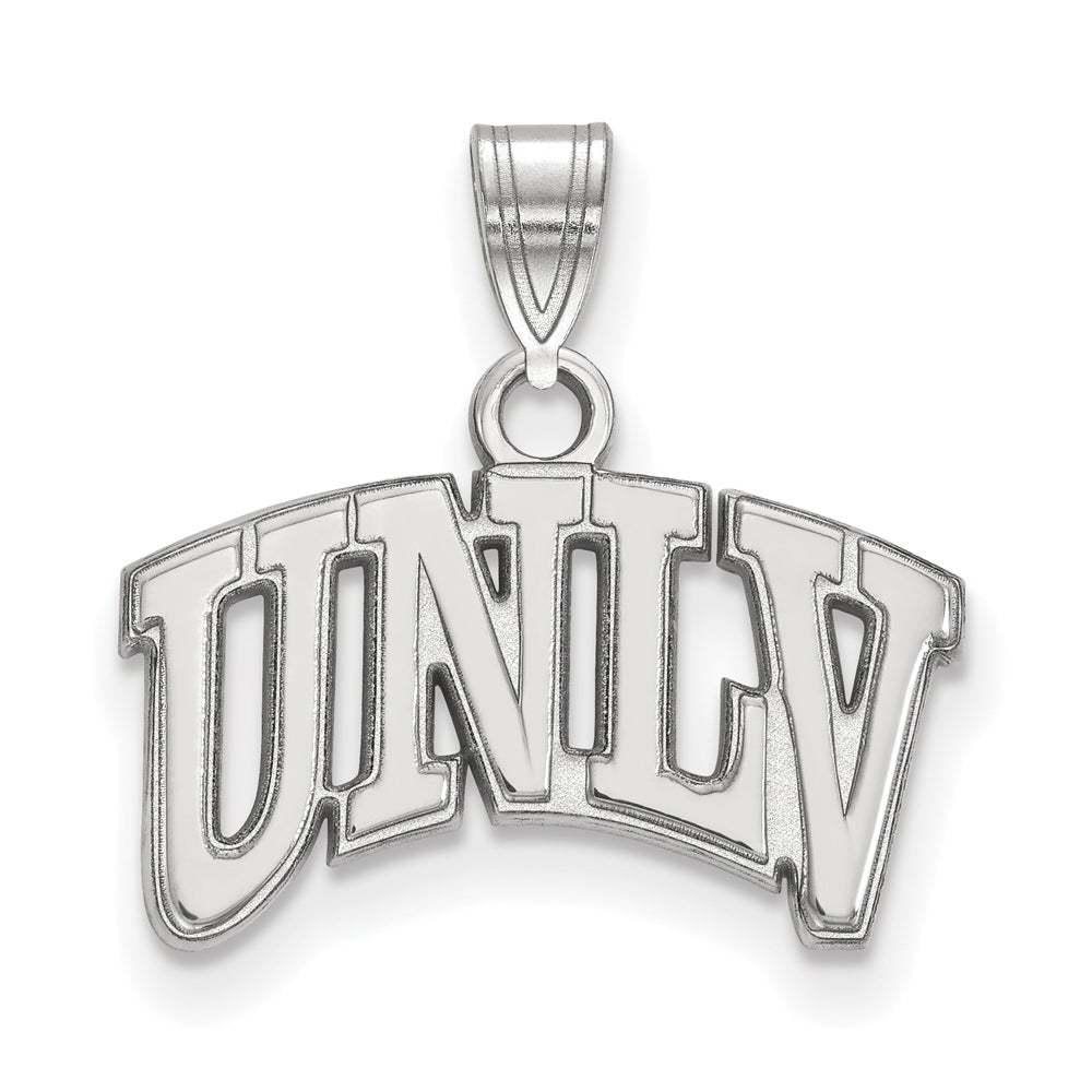 14k White Gold U. of Nevada Las Vegas Small Pendant, Item P20313 by The Black Bow Jewelry Co.