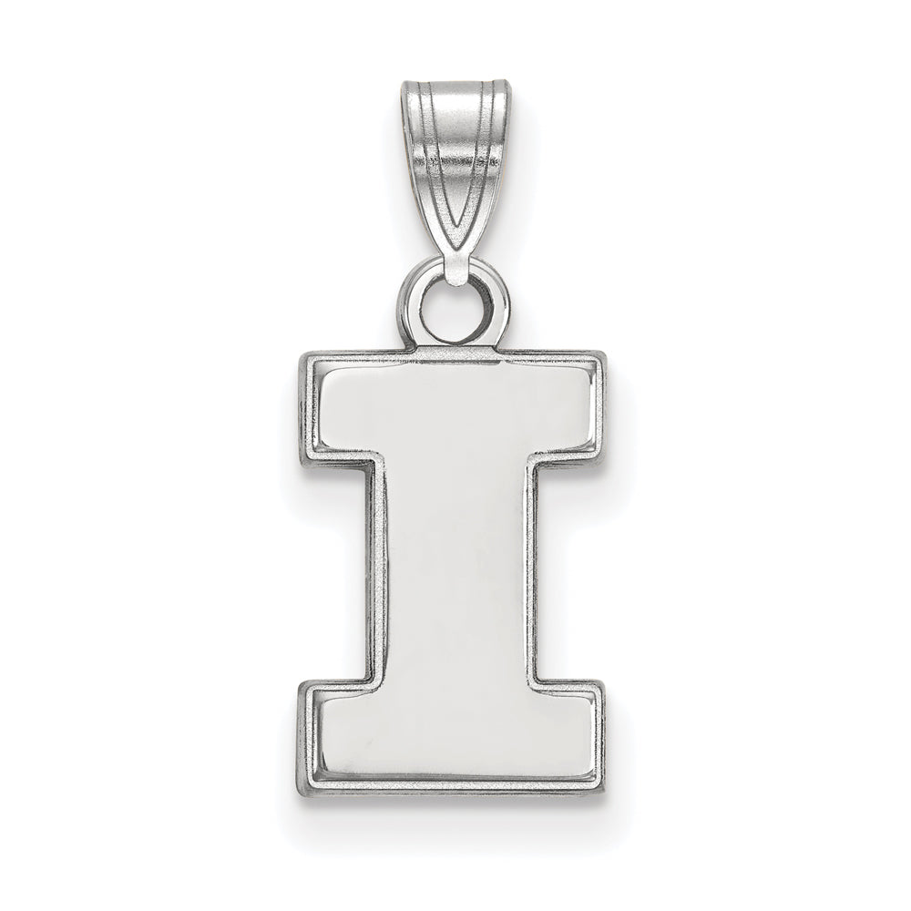 14k White Gold U. of Illinois Small Initial I Pendant, Item P20352 by The Black Bow Jewelry Co.