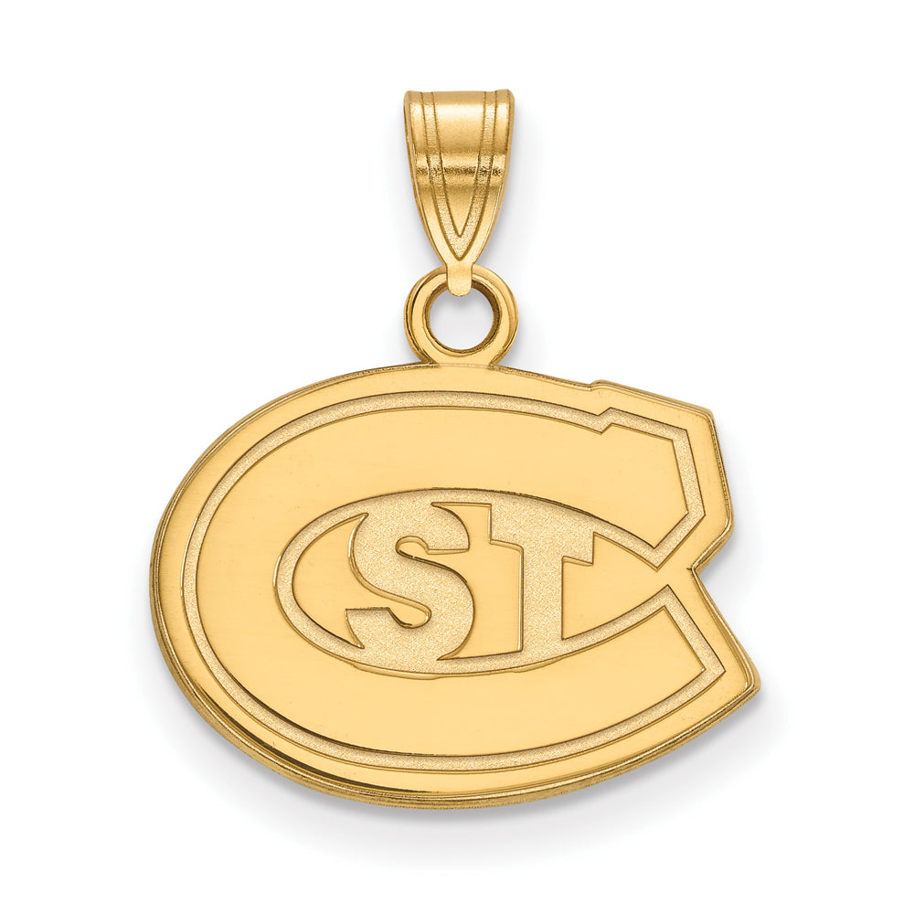 14k Yellow Gold St. Cloud State Small &#39;STC&#39; Pendant, Item P20536 by The Black Bow Jewelry Co.