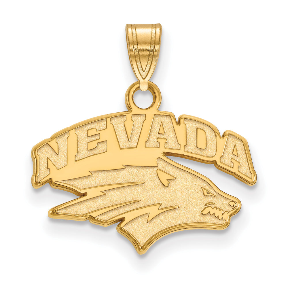 14k Yellow Gold U. of Nevada Small Logo Pendant, Item P20546 by The Black Bow Jewelry Co.
